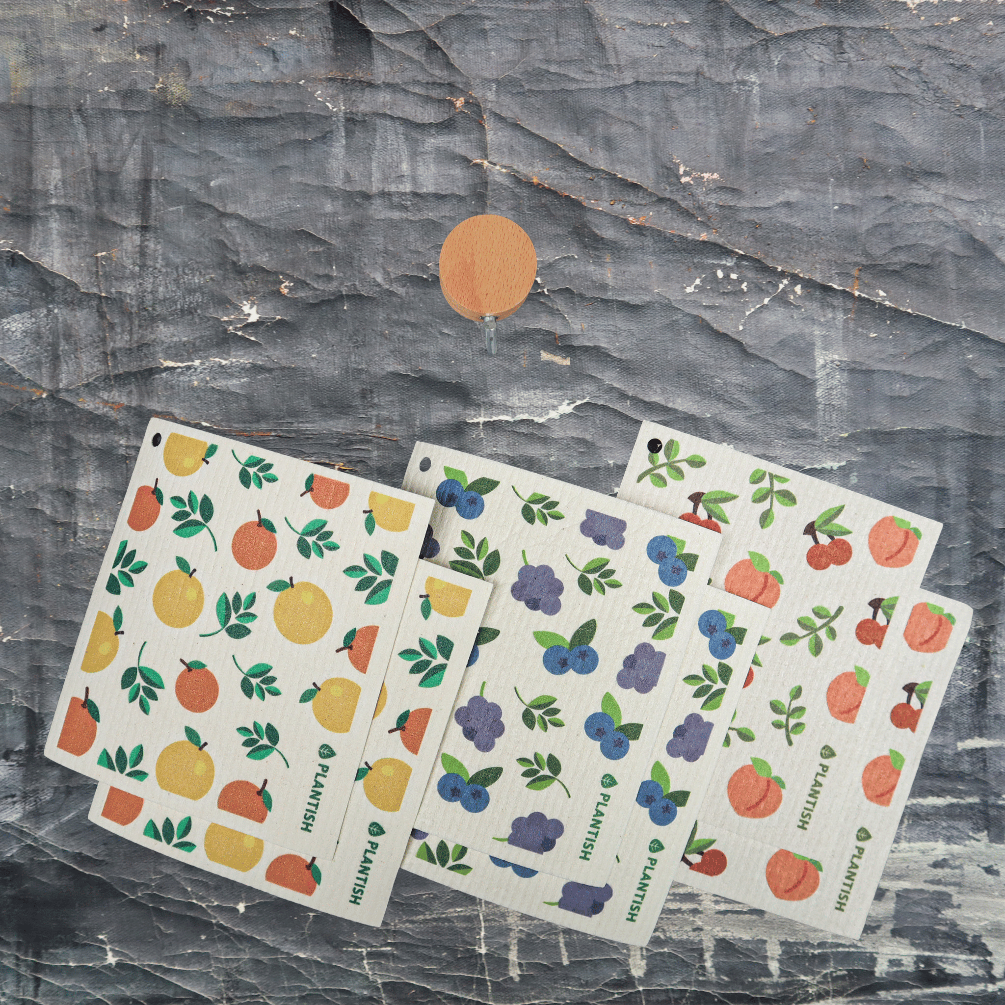 Fruity Cuties Swedish Sponge Cloth Set + Hook