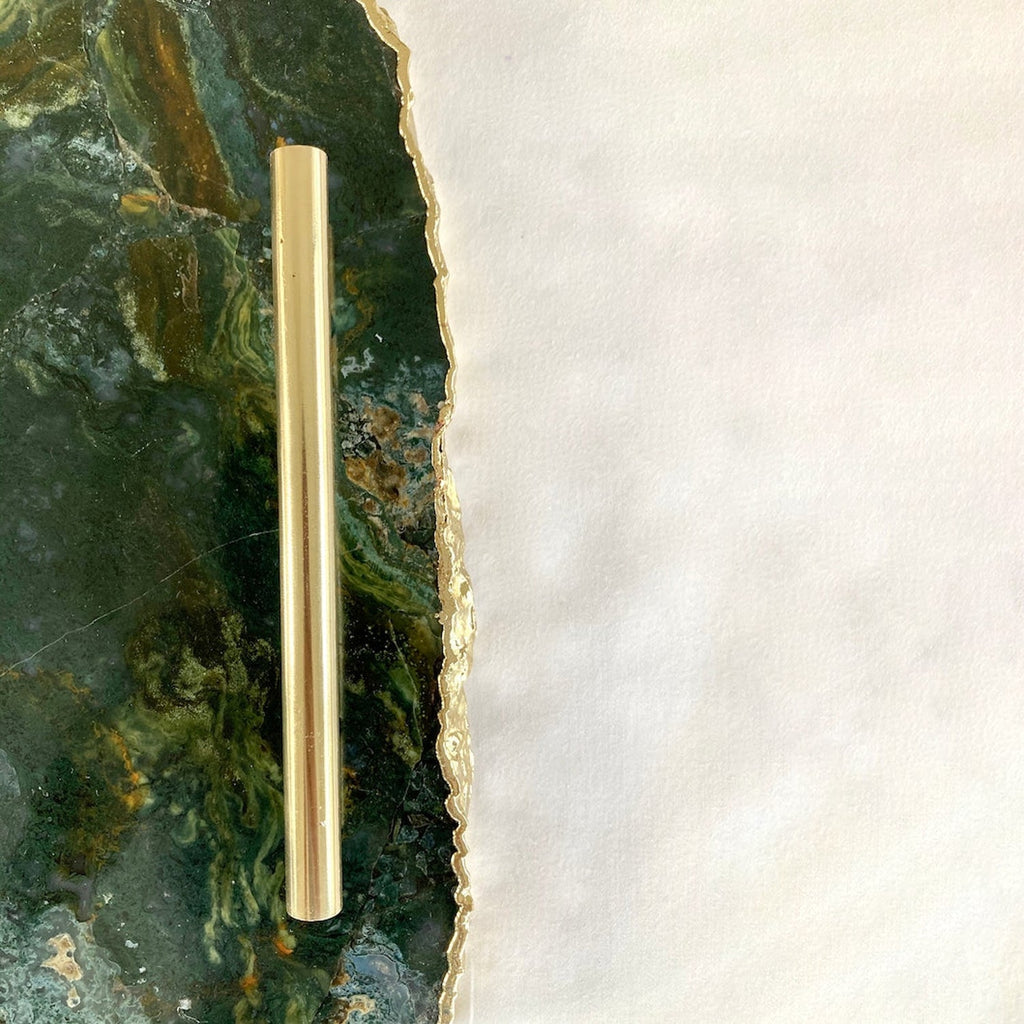 Large Green Agate Serving Tray With Brass Handles/Personalised Momentos/Sign Boards 10"x15"-3
