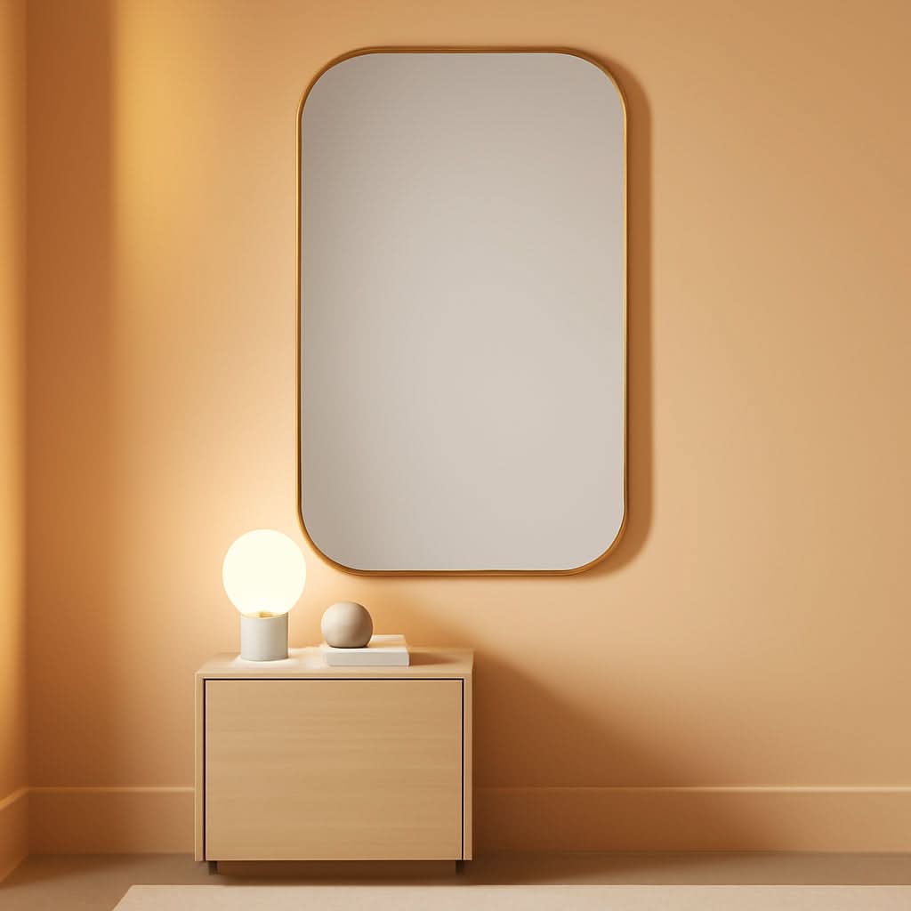 Taft 41 Inch Antique Brass Wall Mirror For Living Room-0