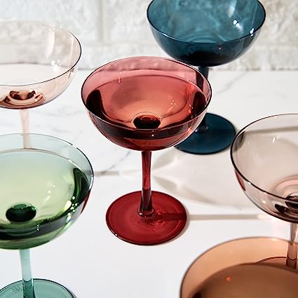 Cocktail & Champagne Coupe Glasses Coupe Cocktail Glasses 7 oz | Set of 6-4