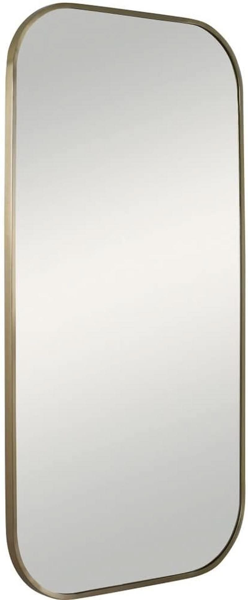 Taft 41 Inch Antique Brass Wall Mirror For Living Room-2