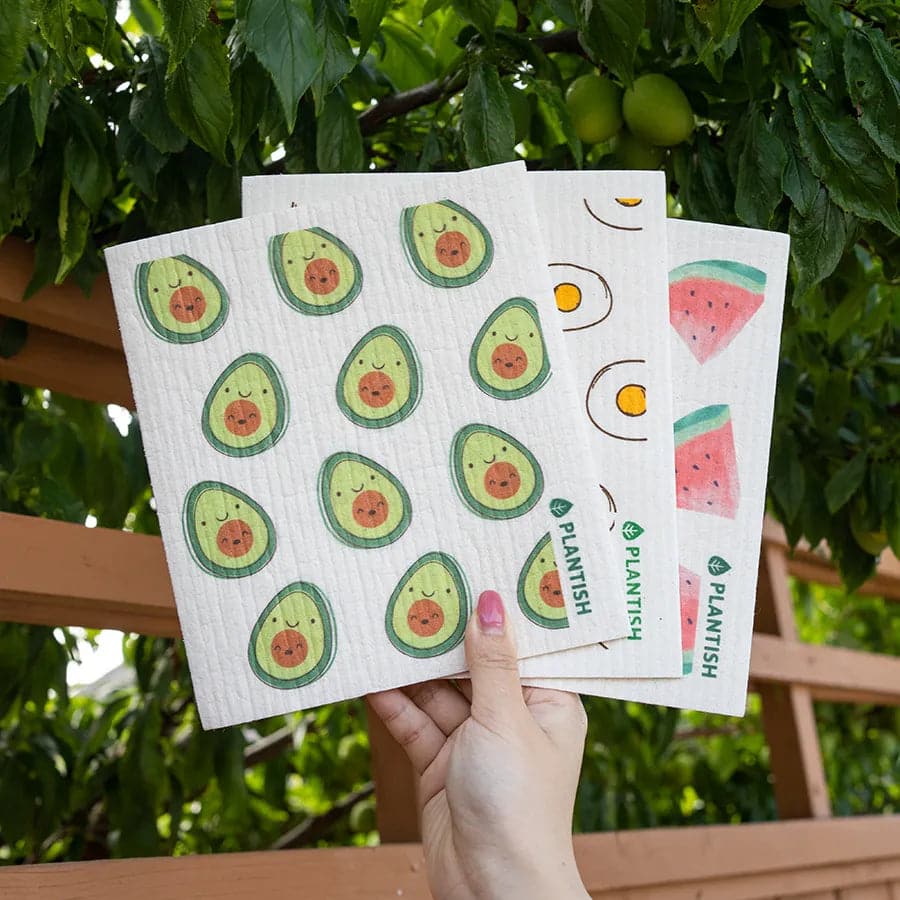 Avocado Swedish Sponge Cloth 3-Pack