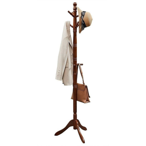 Adjustable Height Solid Wood Coat Rack