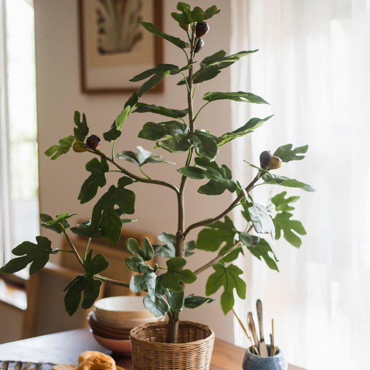 Artificial Silk Fig Tree In Pot-4