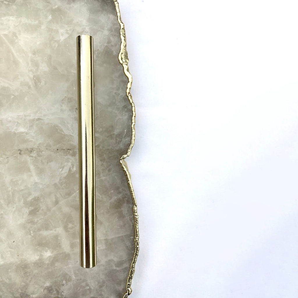 Large White Agate Serving Tray With Brass Handles/Personalised Momentos/Sign Boards 10"x15"-1