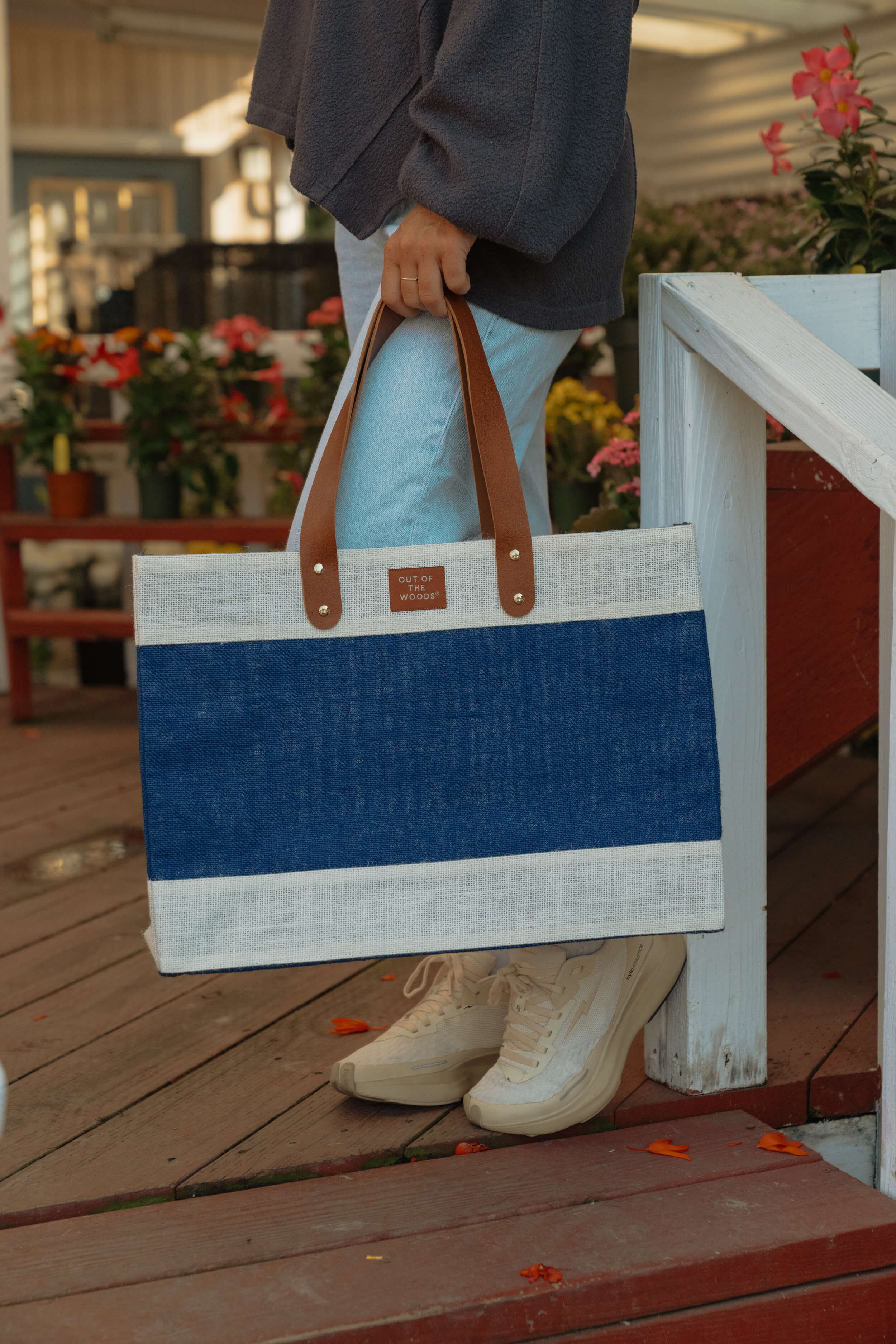 Jute Market Tote | Navy