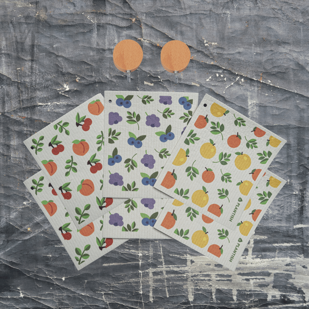 Fruity Cuties Swedish Sponge Cloth Set + Hook