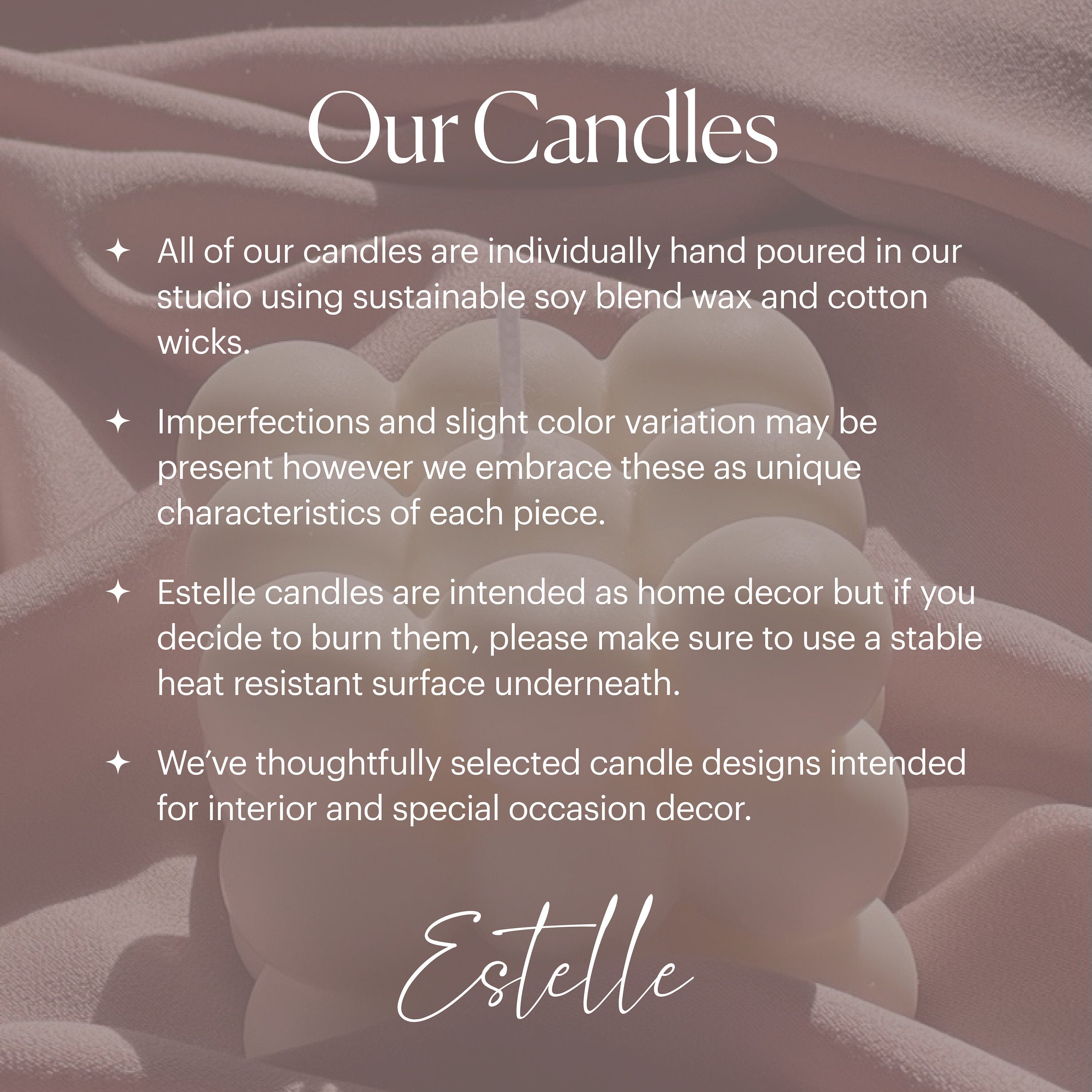 Ribbed Taper Candle: Handmade Soy Wax Pillar, Unscented-3